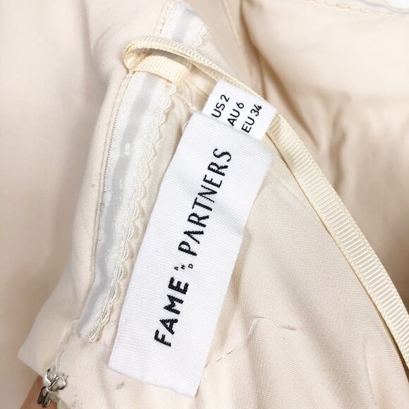 Fame & Partners Cream Off The Shoulder Column Maxi Dress Size 2 Cocktail Formal - Picture 5 of 13